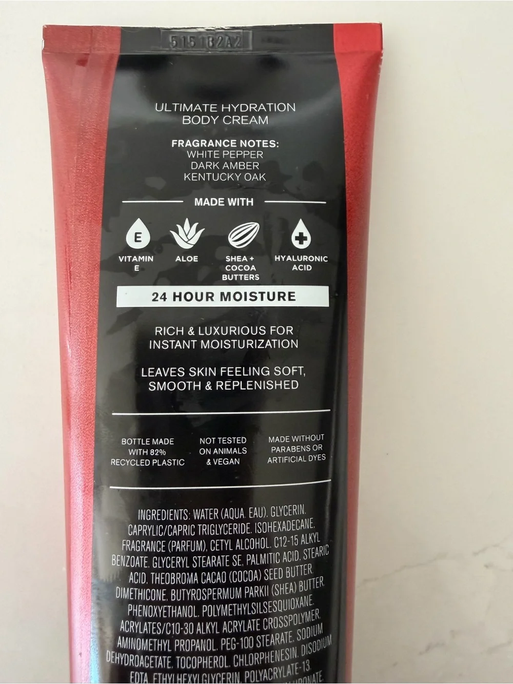 Bath & Body Works Bourbon Men's Body Cream - Red & Black